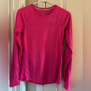 Nike Women's Vibrant Pink Long Sleeve Tee